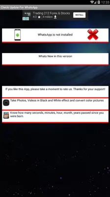 Check Update For WhatsApp android App screenshot 0